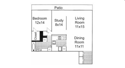 1x1A 712sf 0911 floor plan